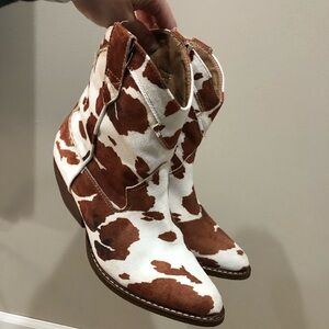 Cowhide Booties